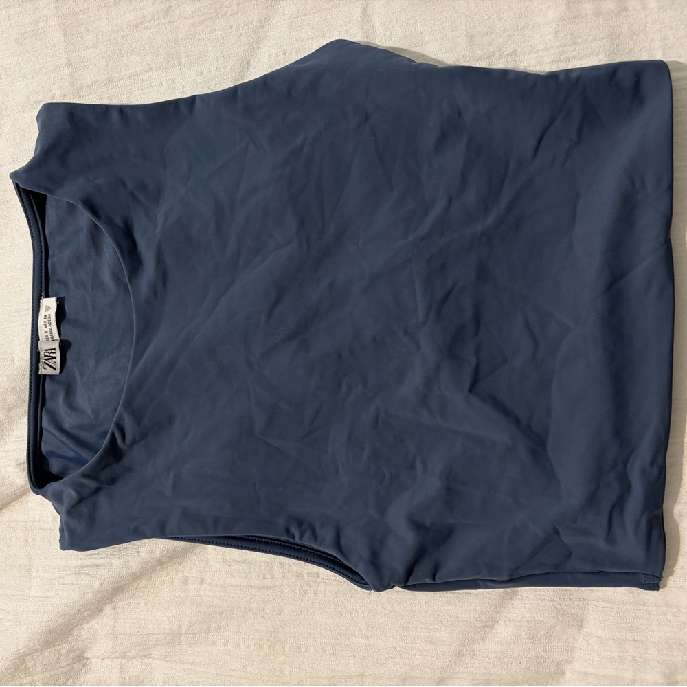 Zara Blue Crop Top